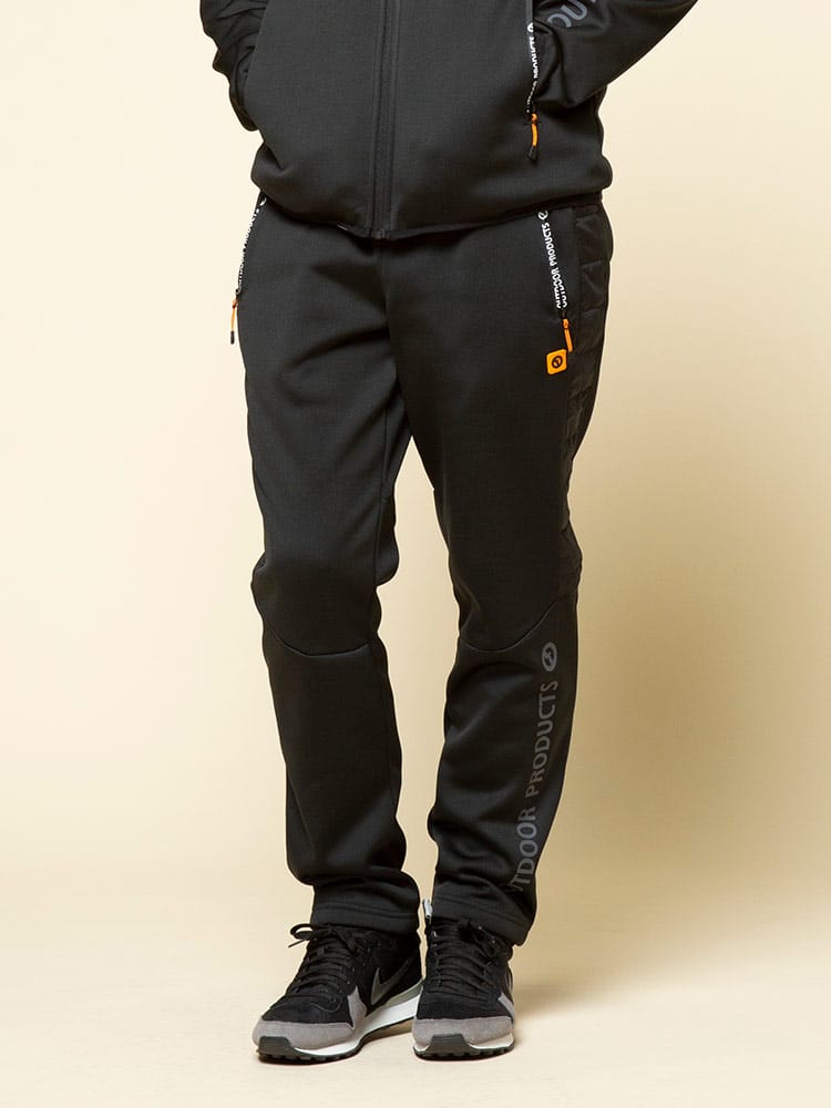 OUTDOOR PRODUCTS (アウトドアプロダクツ) 再帰反射 エステル天竺 裏フリース 前閉じ ロングパンツ