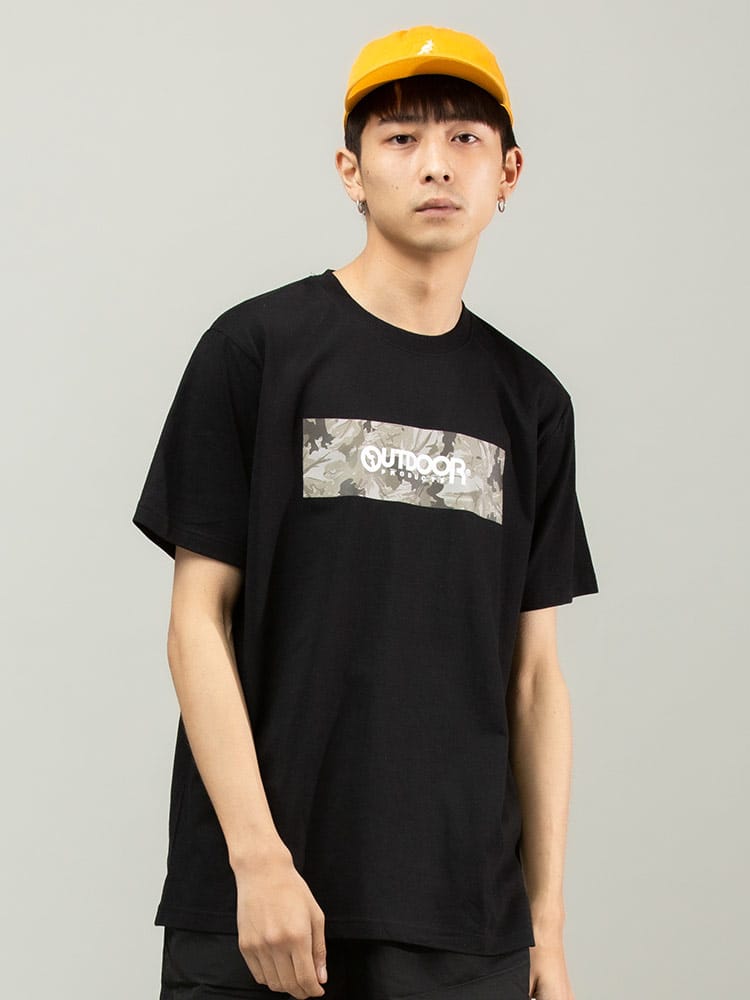 OUTDOOR PRODUCTS (アウトドアプロダクツ) 天竺 スクエア迷彩 クルーネック 半袖 Tシャツ