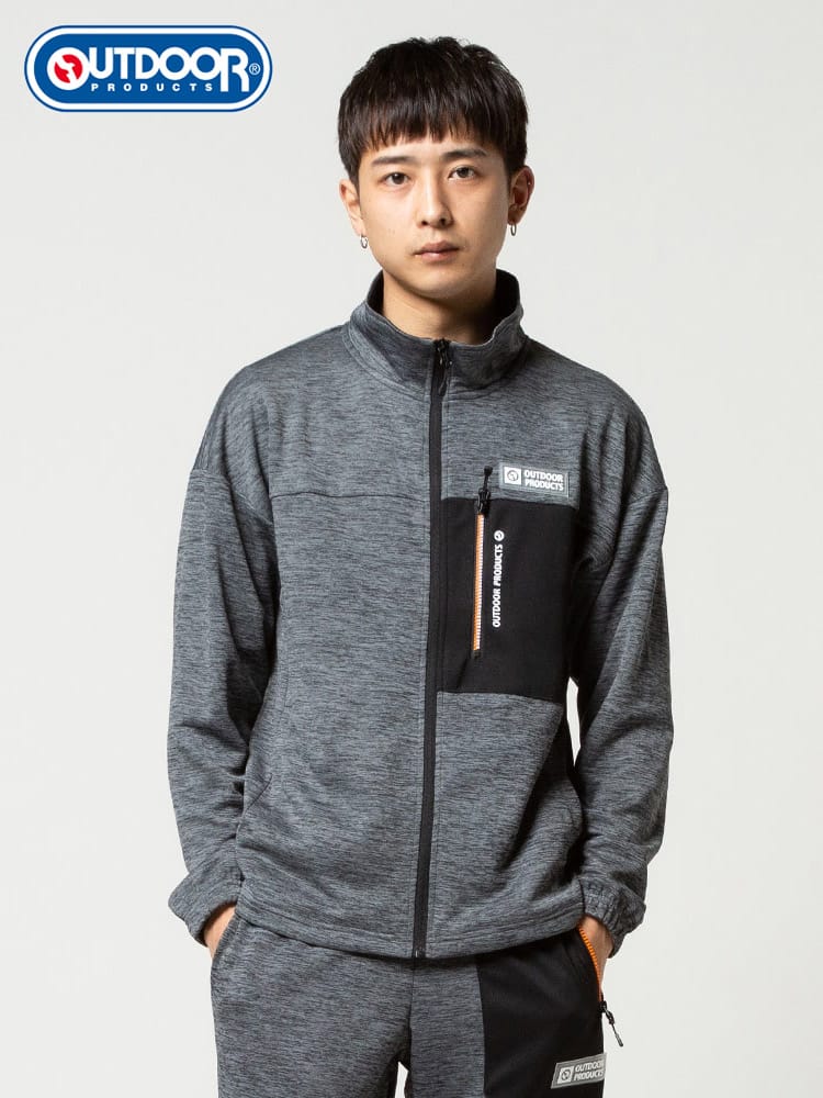 OUTDOOR PRODUCTS (アウトドアプロダクツ) 吸水速乾 ダンボール フルジップ スタンド ジャケット