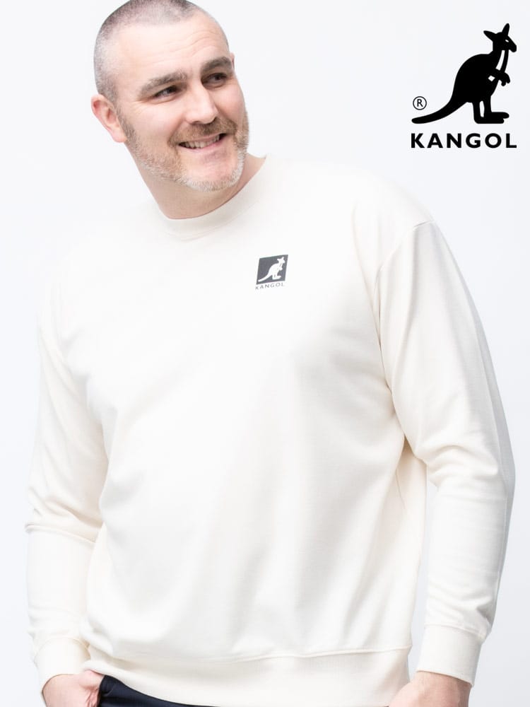 大きいサイズ メンズ KANGOL (カンゴール) バックエンボスロゴ クルーネック 長袖 トレーナー