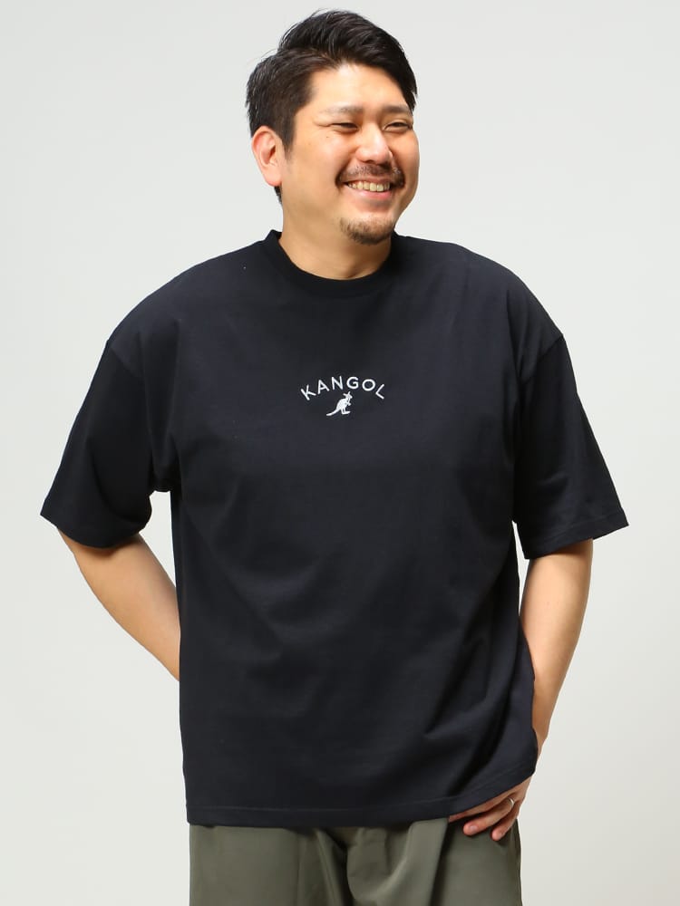大きいサイズ メンズ KANGOL (カンゴール) バックロゴ クルーネック 半袖 Tシャツ