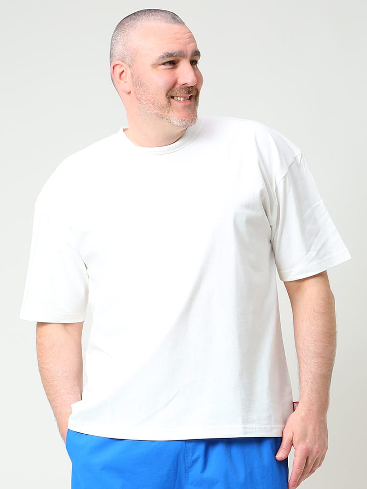 大きいサイズ メンズ Coleman (コールマン) 綿100％ バックロゴ クルーネック 半袖 Tシャツ