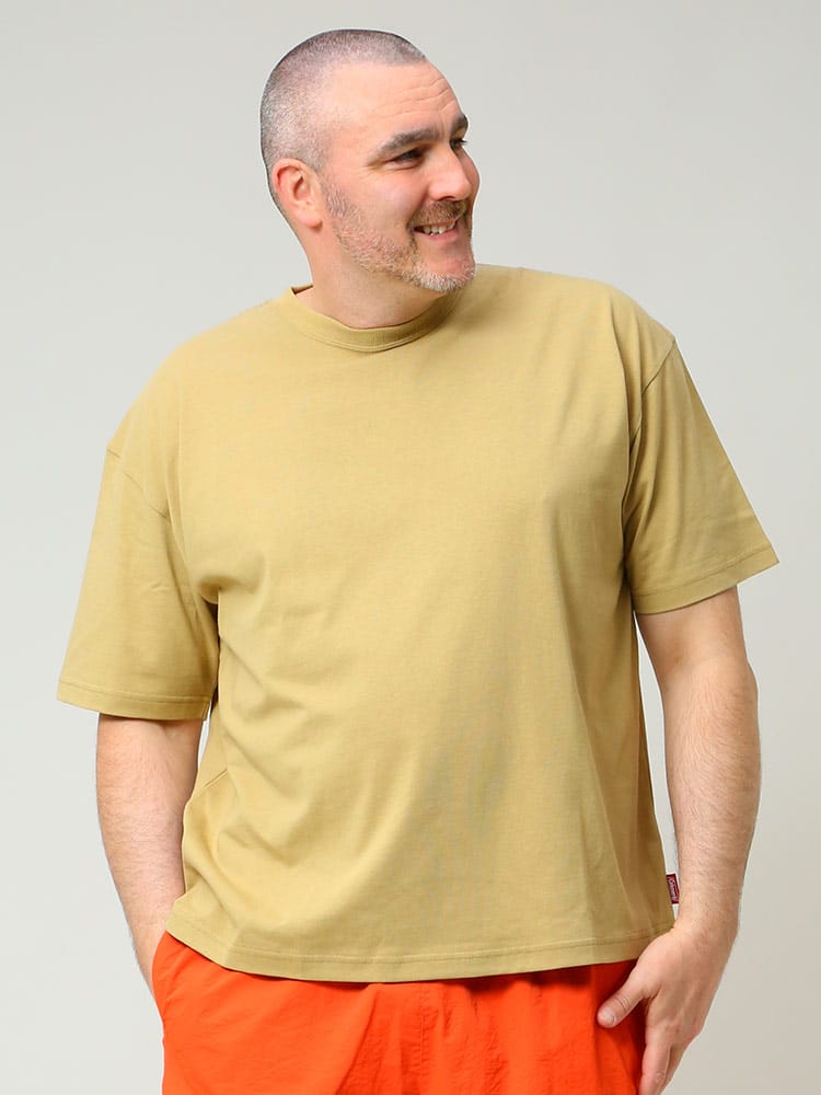 大きいサイズ メンズ Coleman (コールマン) 綿100％ バックロゴ クルーネック 半袖 Tシャツ