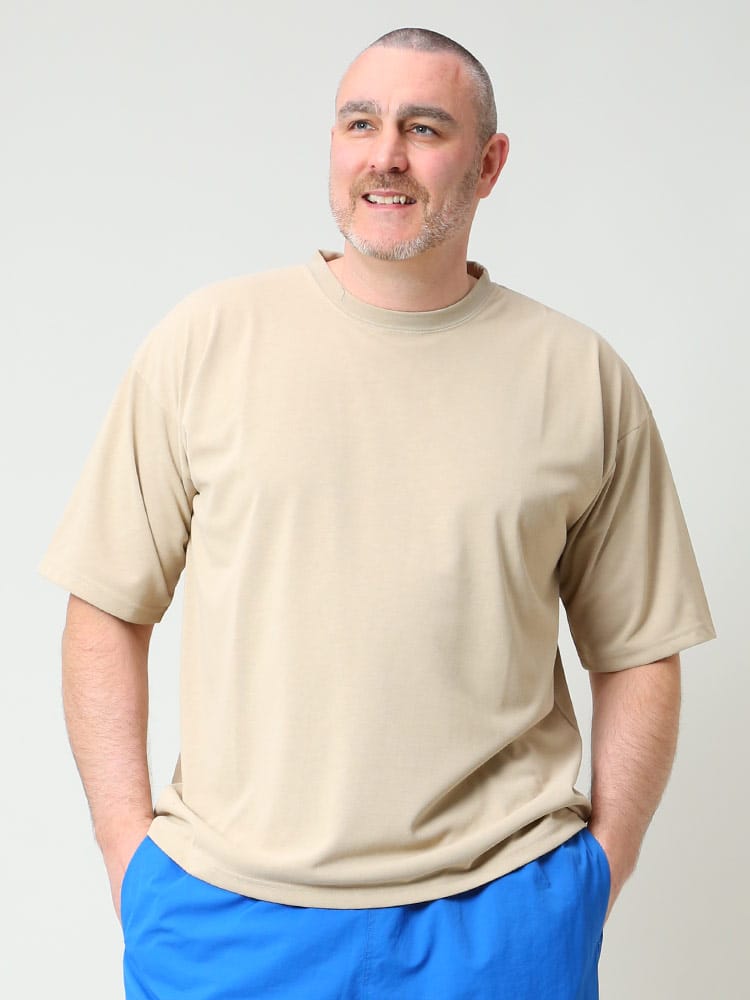 大きいサイズ メンズ Coleman (コールマン) DRY UVカット バックプリント クルーネック 半袖 Tシャツ