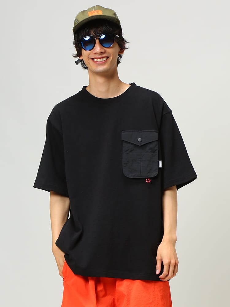 Coleman (コールマン) 異素材ポケット クルーネック 半袖 Tシャツ