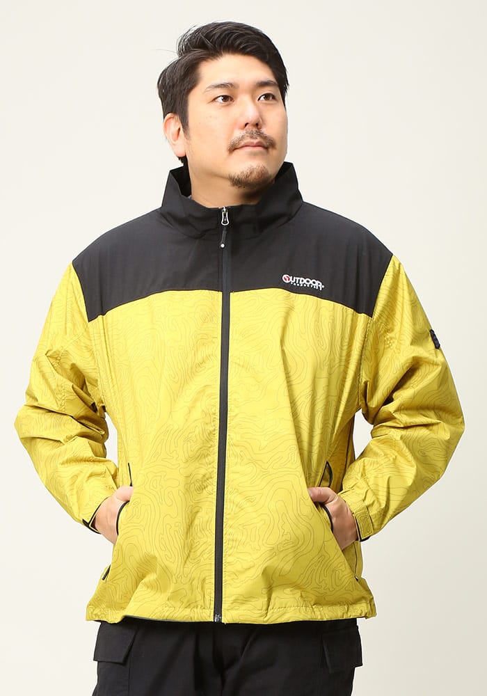 大きいサイズ メンズ OUTDOOR PRODUCTS (アウトドアプロダクツ) 裏メッシュ 切り替え フルジップ ジャケット