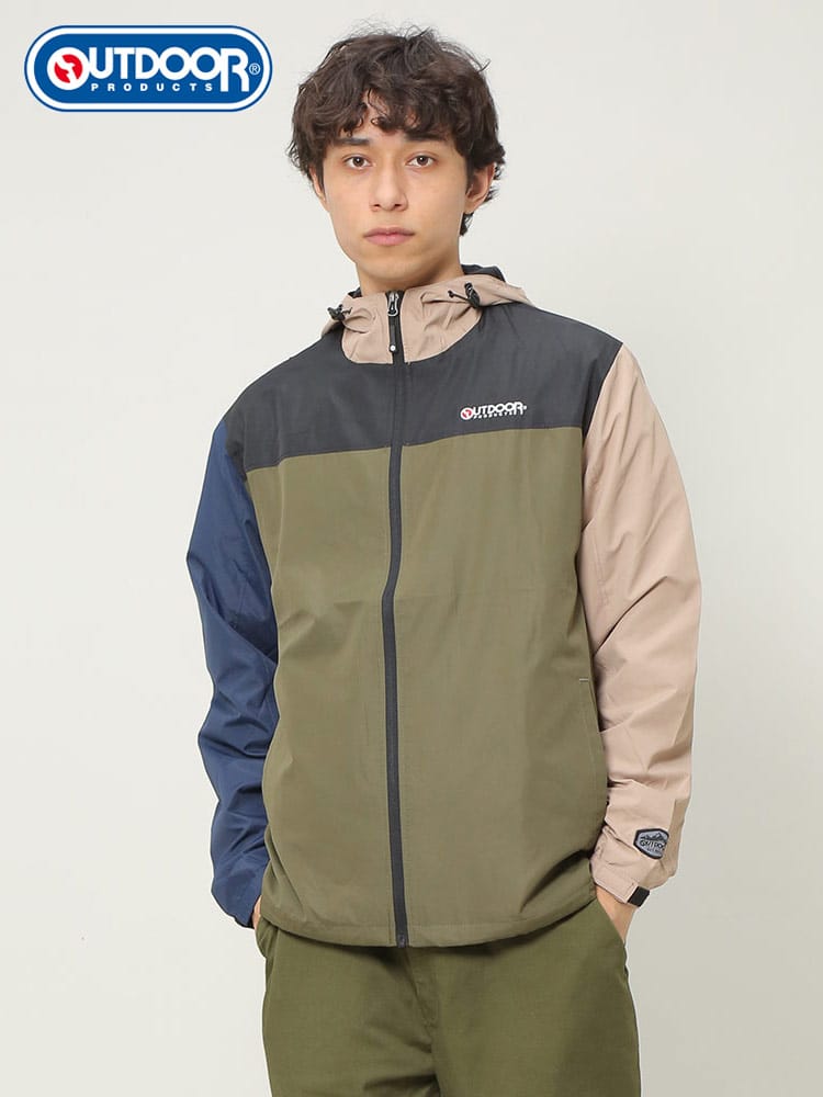 OUTDOOR PRODUCTS (アウトドアプロダクツ) 切り替え 裏メッシュ フルジップ パーカー