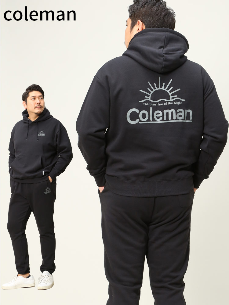 大きいサイズ メンズ Coleman (コールマン) 裏起毛 バックプリント