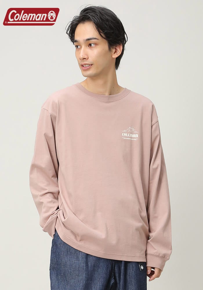 Coleman (コールマン) ロンT バックプリント クルーネック 長袖 Tシャツ