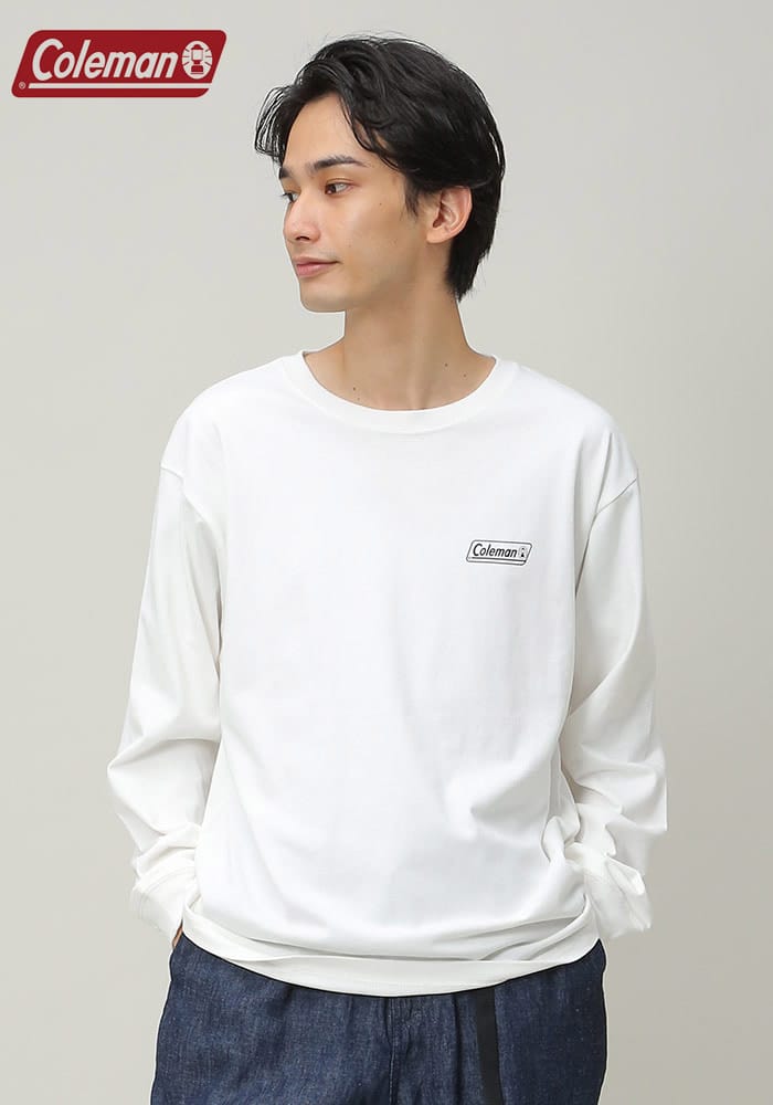 Coleman (コールマン) ロンT バックプリント クルーネック 長袖 Tシャツ