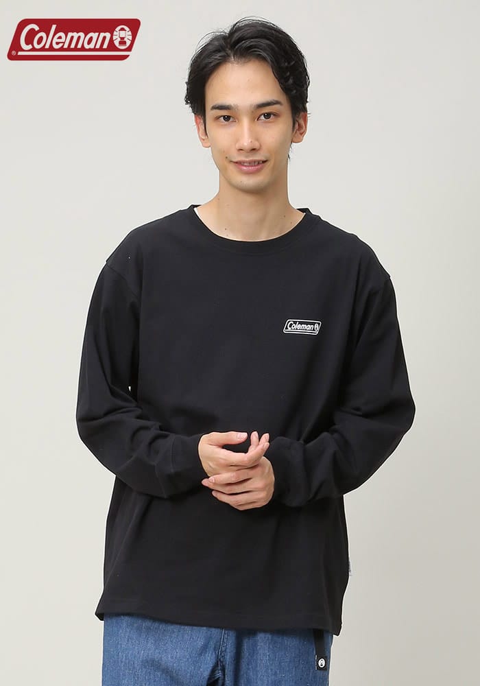 Coleman (コールマン) ロンT バックプリント クルーネック 長袖 Tシャツ