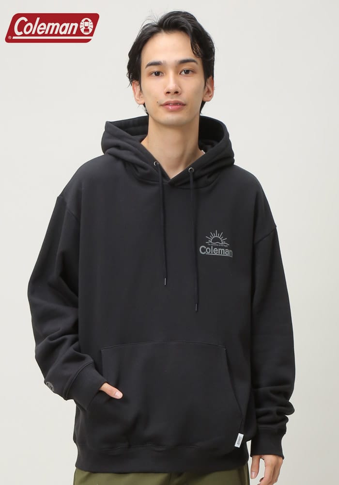 Coleman (コールマン) 裏起毛 バックプリント プルオーバー パーカー