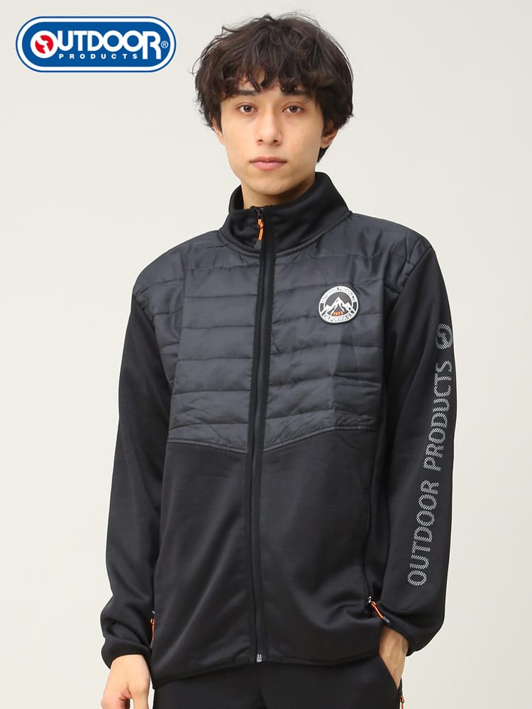 OUTDOOR PRODUCTS (アウトドアプロダクツ) 再帰反射 天竺 ボンディング 裏フリース フルジップ ジャケット X6266E