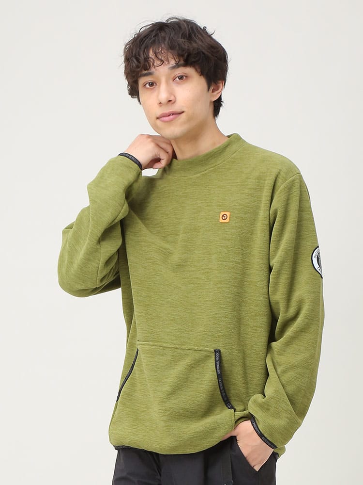 OUTDOOR PRODUCTS (アウトドアプロダクツ) 流し杢 ハイネック フリース トレーナー