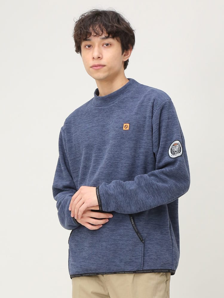 OUTDOOR PRODUCTS (アウトドアプロダクツ) 流し杢 ハイネック フリース トレーナー