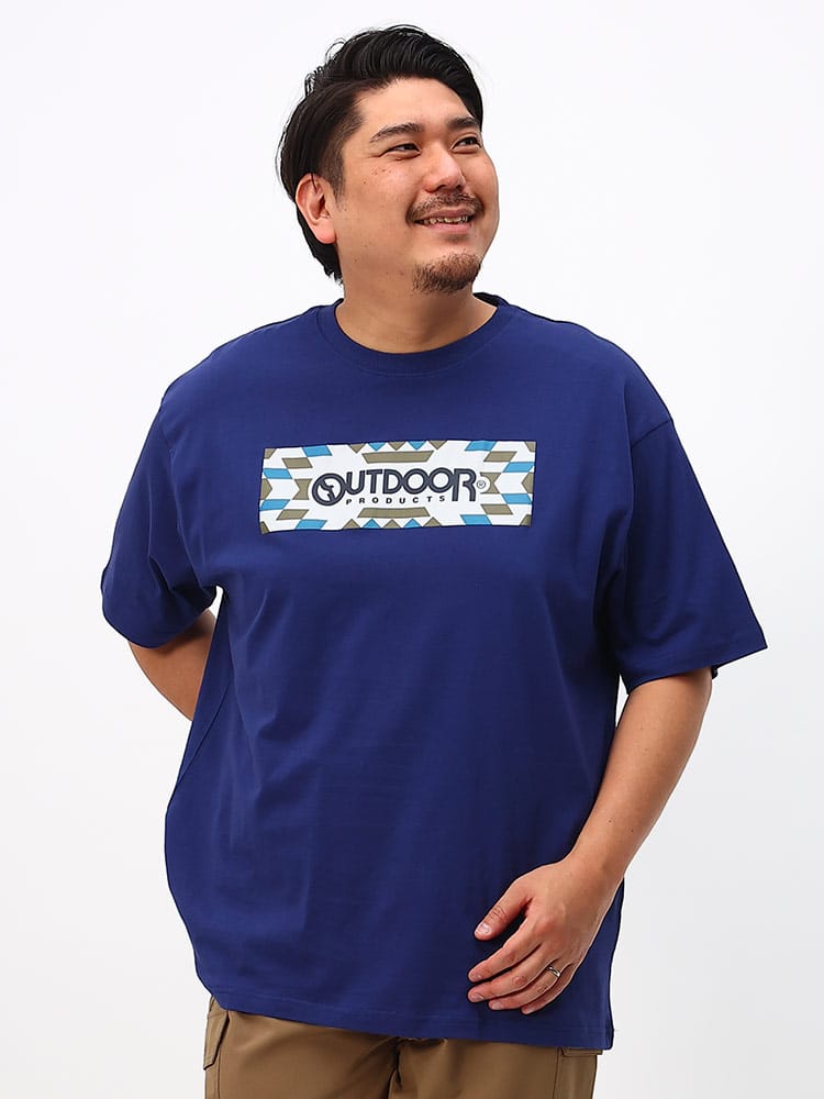 大きいサイズ メンズ OUTDOOR PRODUCTS (アウトドアプロダクツ) 天竺 オルテガロゴ クルーネック 半袖 Tシャツ