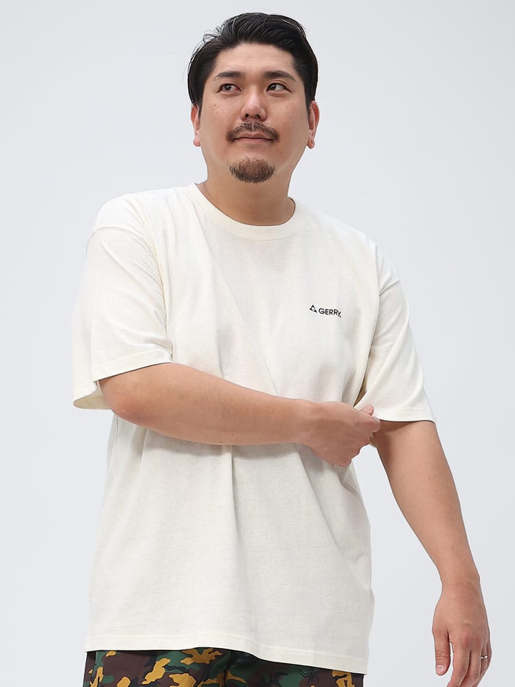 大きいサイズ メンズ GERRY (ジェリー) バックプリント クルーネック 半袖 Tシャツ