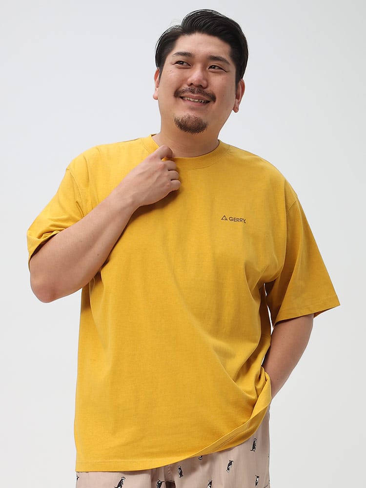 大きいサイズ メンズ GERRY (ジェリー) バックプリント クルーネック 半袖 Tシャツ