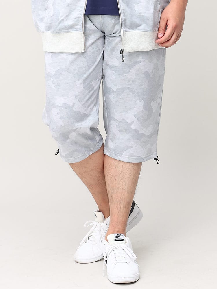 大きいサイズ メンズ OUTDOOR PRODUCTS (アウトドアプロダクツ) インレイ 総柄 7分丈 パンツ