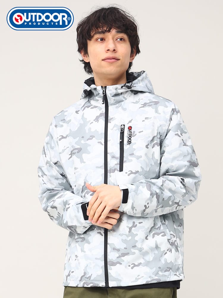 OUTDOOR PRODUCTS (アウトドアプロダクツ) 裏メッシュ 迷彩柄 フルジップ ジャケット ナイロンジャケッ M L LL ジャケット/アウター  ナイロンジャケット【サカゼン公式通販】 [koulaya] アウトドア防水セット 迷彩タクティカルジャケット 防寒裏起毛仕様 マジックテープ大型ポケット メンズ防寒作業服