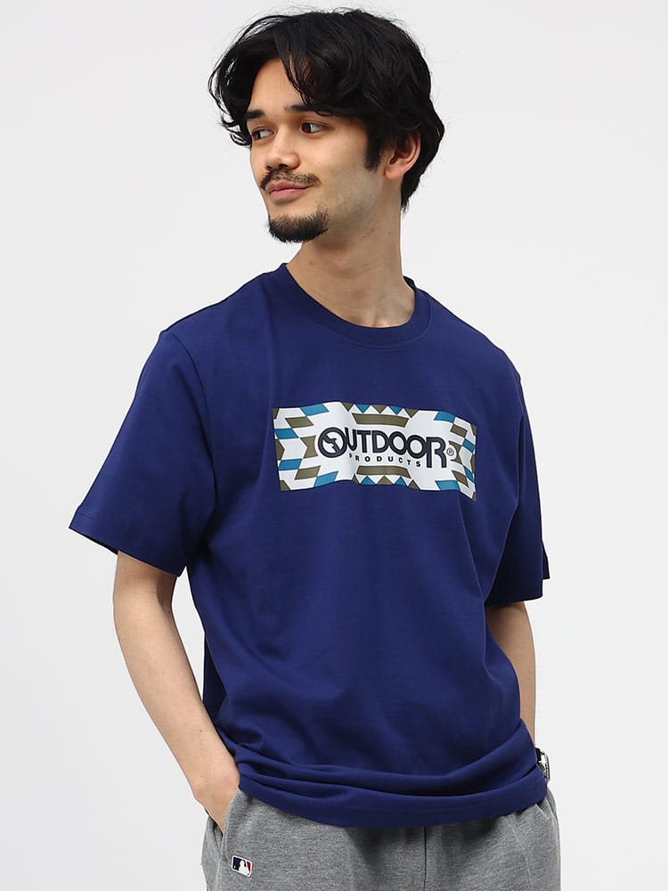 OUTDOOR PRODUCTS アウトドアプロダクツ 天竺 オルテガロゴ クルーネック 半袖 Tシャツ