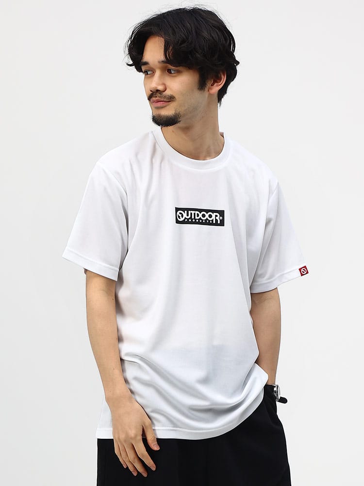 OUTDOOR PRODUCTS アウトドアプロダクツ ドライメッシュ ロゴ クルーネック 半袖 Tシャツ