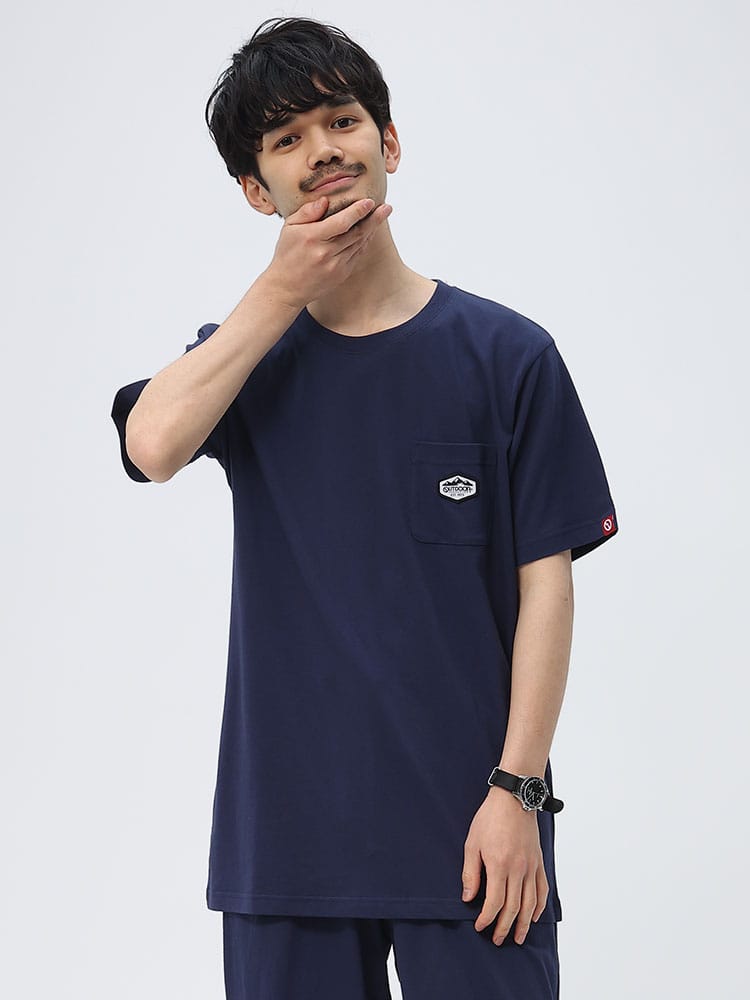 OUTDOOR PRODUCTS (アウトドアプロダクツ) 天竺 ポケット クルーネック 半袖 Tシャツ