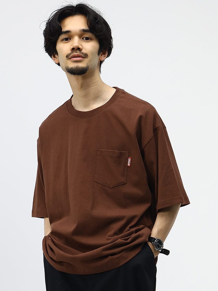 Coleman (コールマン) USAコットン バックプリント ポケット クルーネック 半袖 Tシャツ