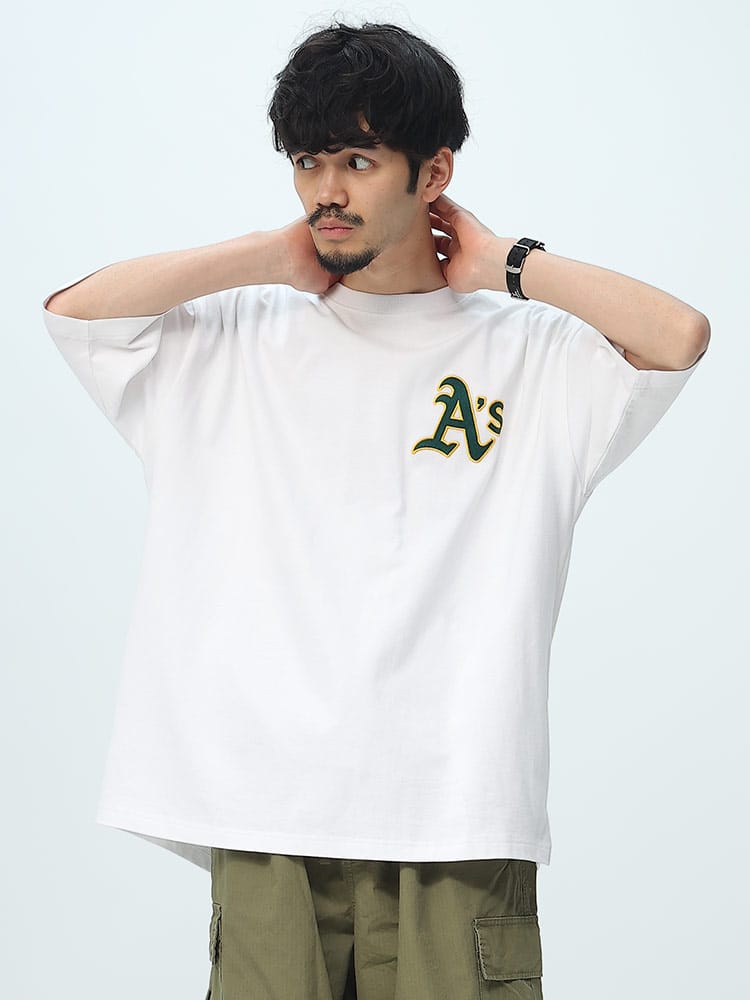 MLB (メジャーリーグベースボール) メジャーリーグ ロゴ クルーネック 半袖 Tシャツ