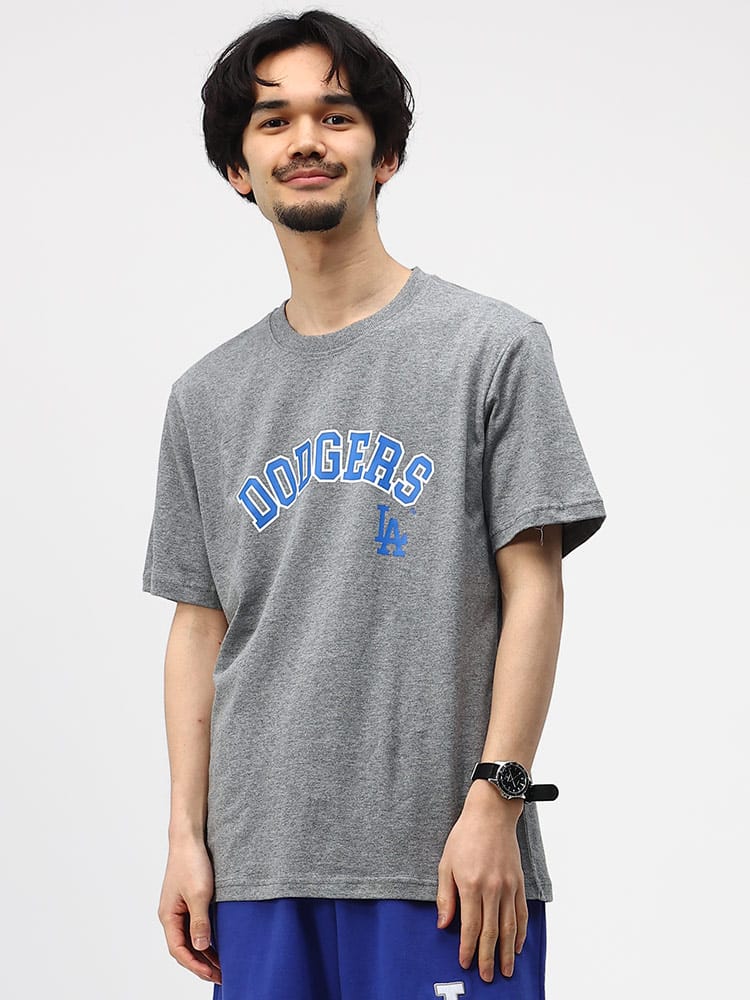 MLB メジャーリーグベースボール 天竺 ロゴプリント クルーネック 半袖 Tシャツ