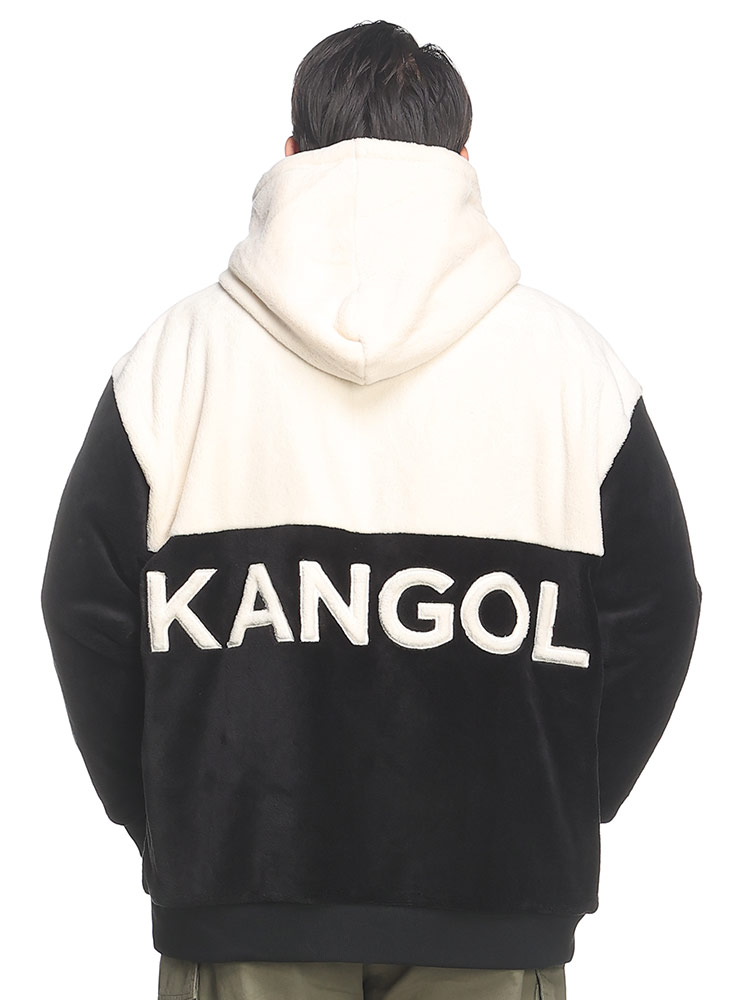 シルキーフリース 切り替え フルジップ パーカー (KANGOL) カンゴール