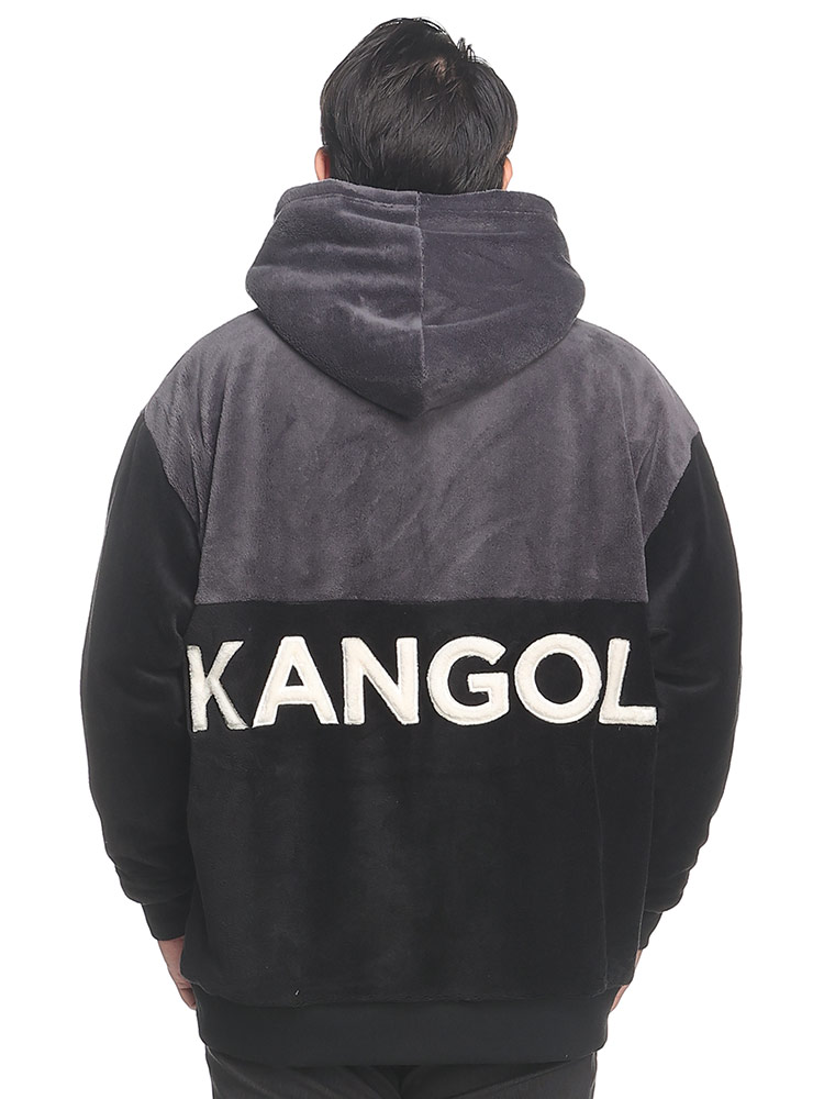 シルキーフリース 切り替え フルジップ パーカー (KANGOL) カンゴール