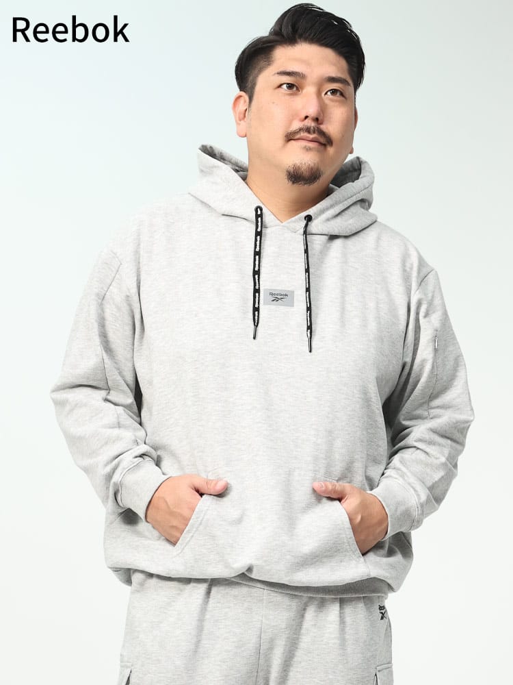 在庫処分 返品交換不可 裏起毛 ロゴ プルオーバー パーカー (Reebok) リーボック 大きいサイズ メンズ