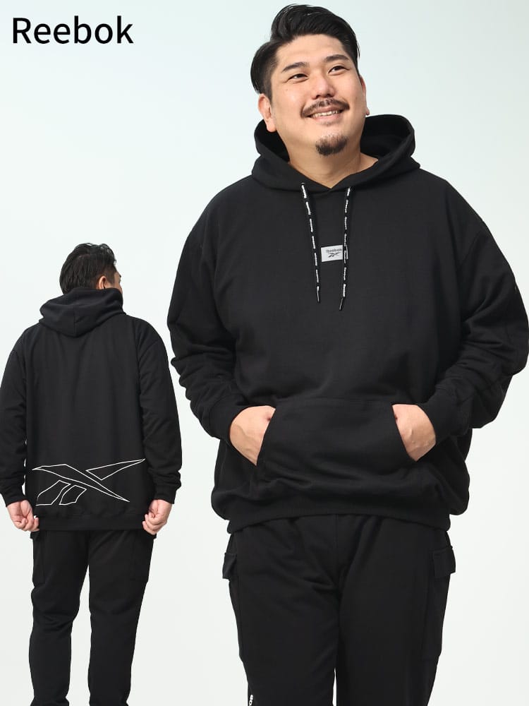 在庫処分 返品交換不可 裏起毛 ロゴ プルオーバー パーカー (Reebok) リーボック 大きいサイズ メンズ
