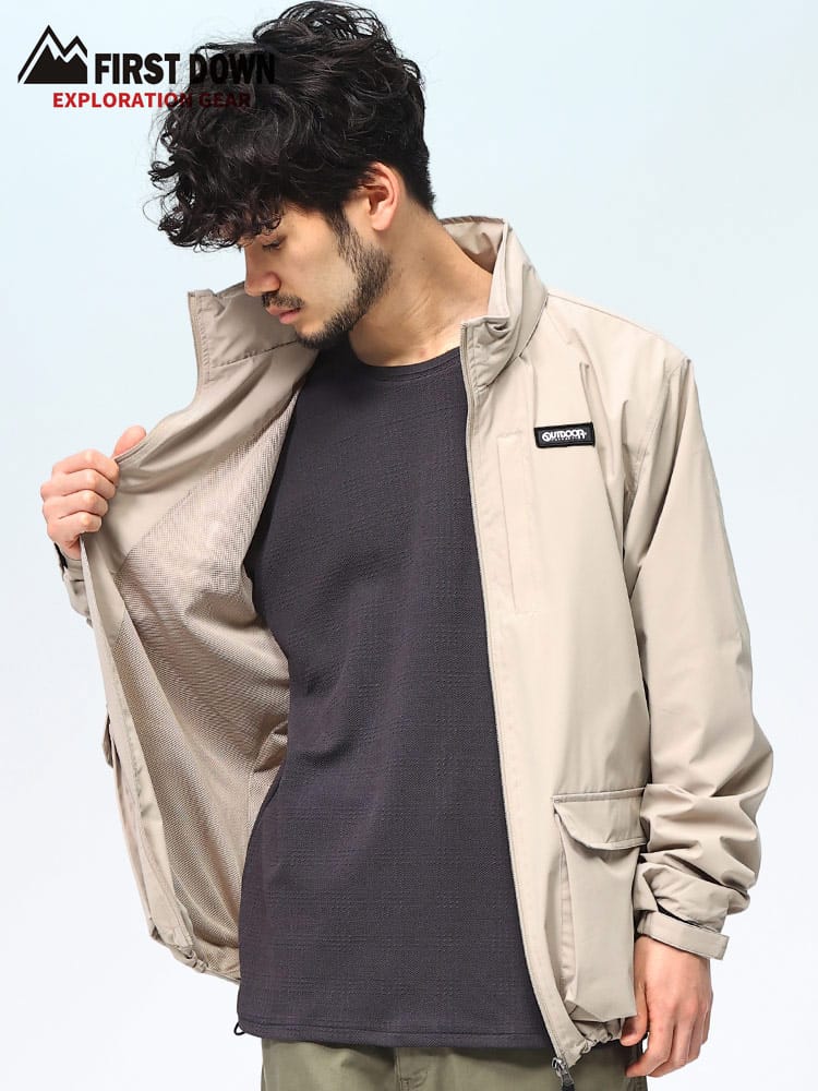 アウトドアプロダクツ ナイロンブルゾン 撥水 ジャンパー 裏メッシュ メンズ OUTDOOR PRODUCTS アウター 梅雨対策 ライトアウター C1421E