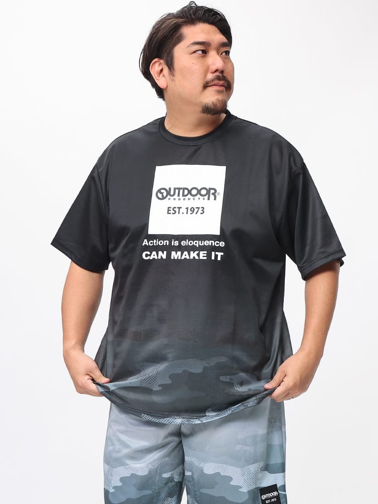 OUTDOOR PRODUCTS (アウトドアプロダクツ) ドライメッシュ グラデーションプリント 半袖 Tシャツ C543SED22
