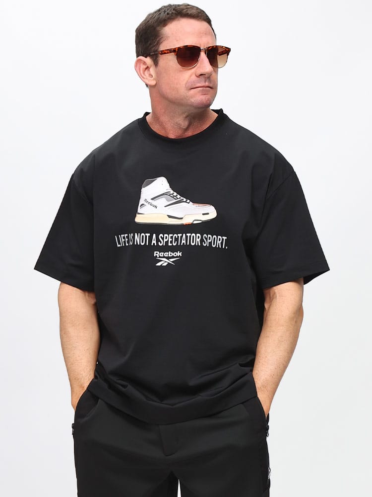 半袖 Tシャツ 冷感 速乾 UV加工 ストレッチスムース シューズプリント トップス スポーツ 大きいサイズ メンズ