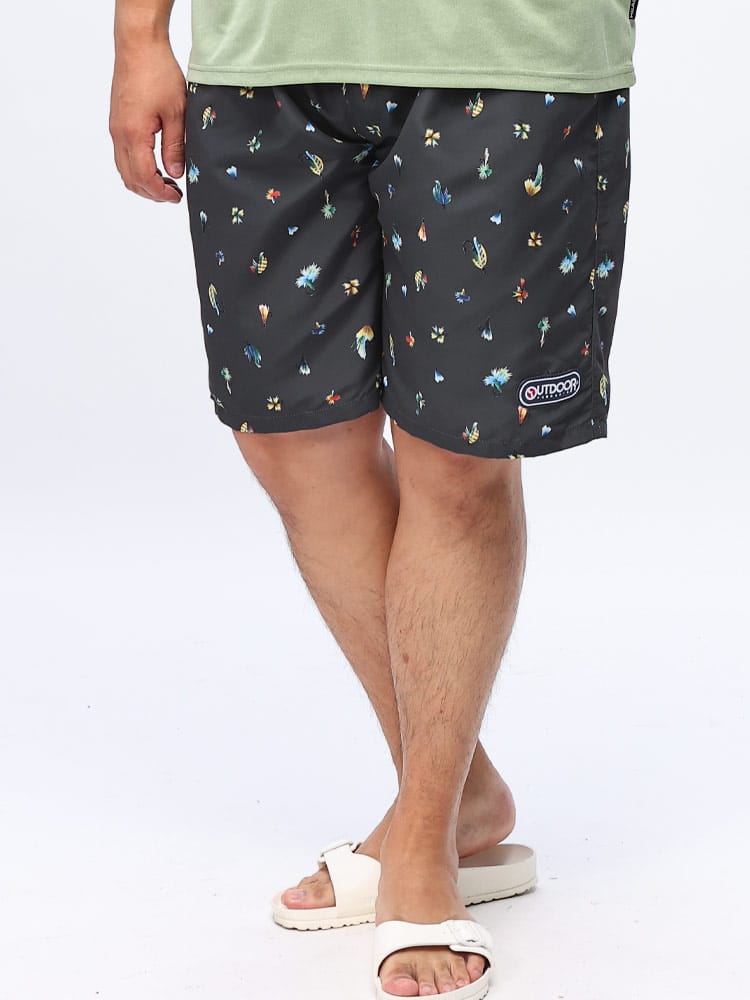 スイムショートパンツ 総柄 ポケット付き 布帛 ボトムス 水着 夏 プール ビーチ 大きいサイズ メンズ