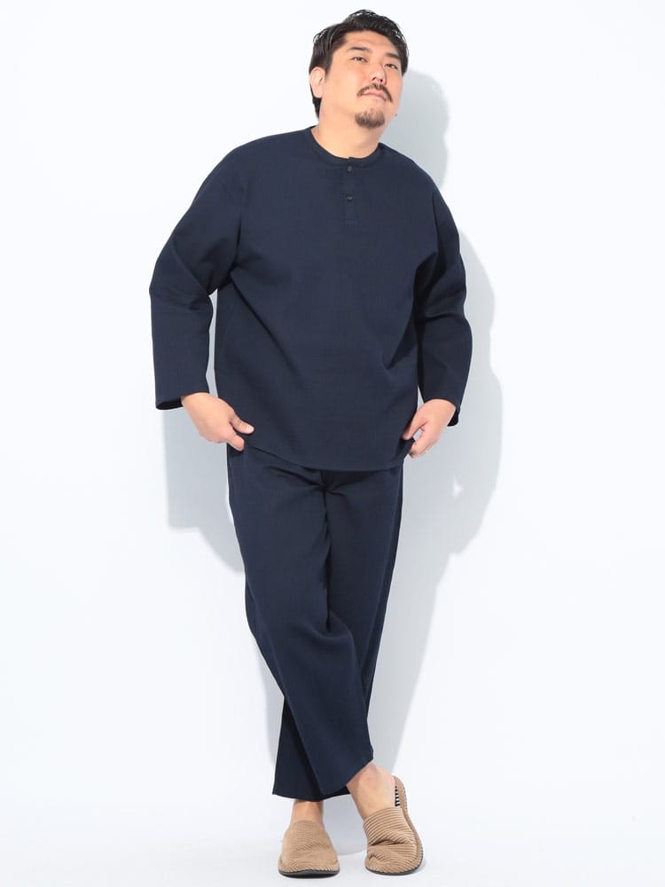 ベイシア] 驚くほど履きやすい パジャマ レディース かわいい 長袖 部屋着 の通販 by あきら's shop｜ラクマ [ベイシア] 驚くほど履きやすい パジャマ メンズ 袖 部屋着 前開き 上下 セット 長袖長パンツ 上下セット ゆったり ルームウェ