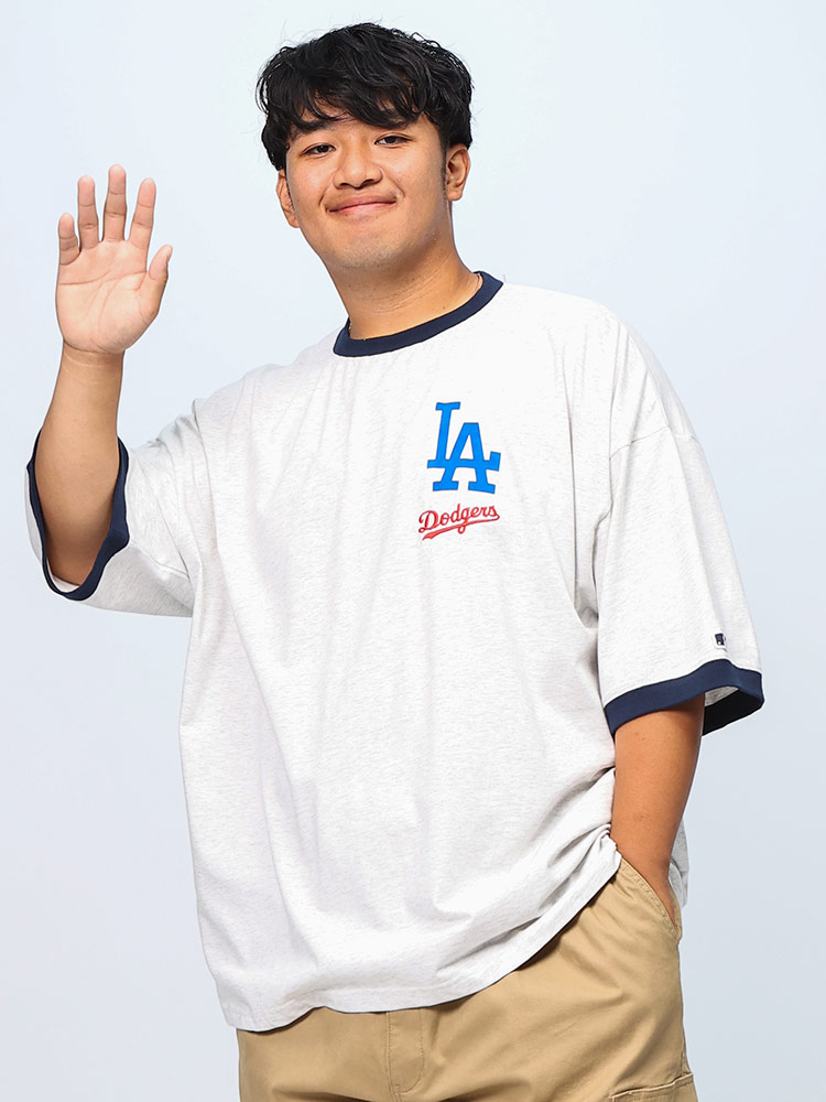 【2点目以降1100円引き対象】半袖 Tシャツ チームロゴ メジャーリーグベースボール LA NY SOX  オーバーシルエット 大きいサイズ メンズ