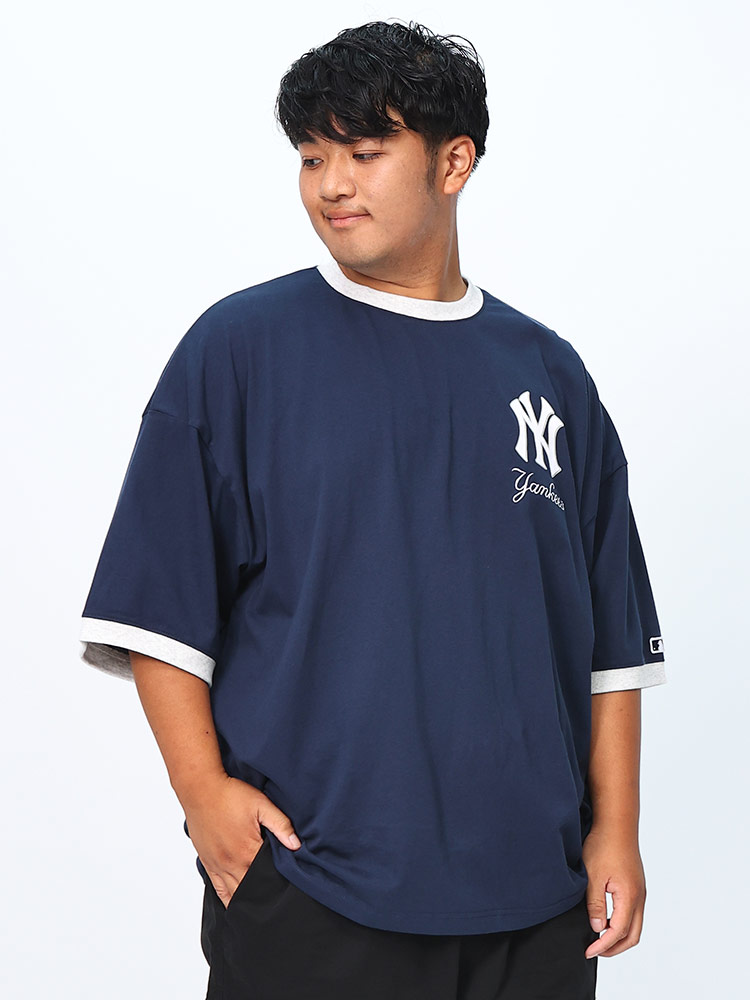 半袖 Tシャツ 綿天竺 チームロゴ クルーネッ トップス クルー 大きい 