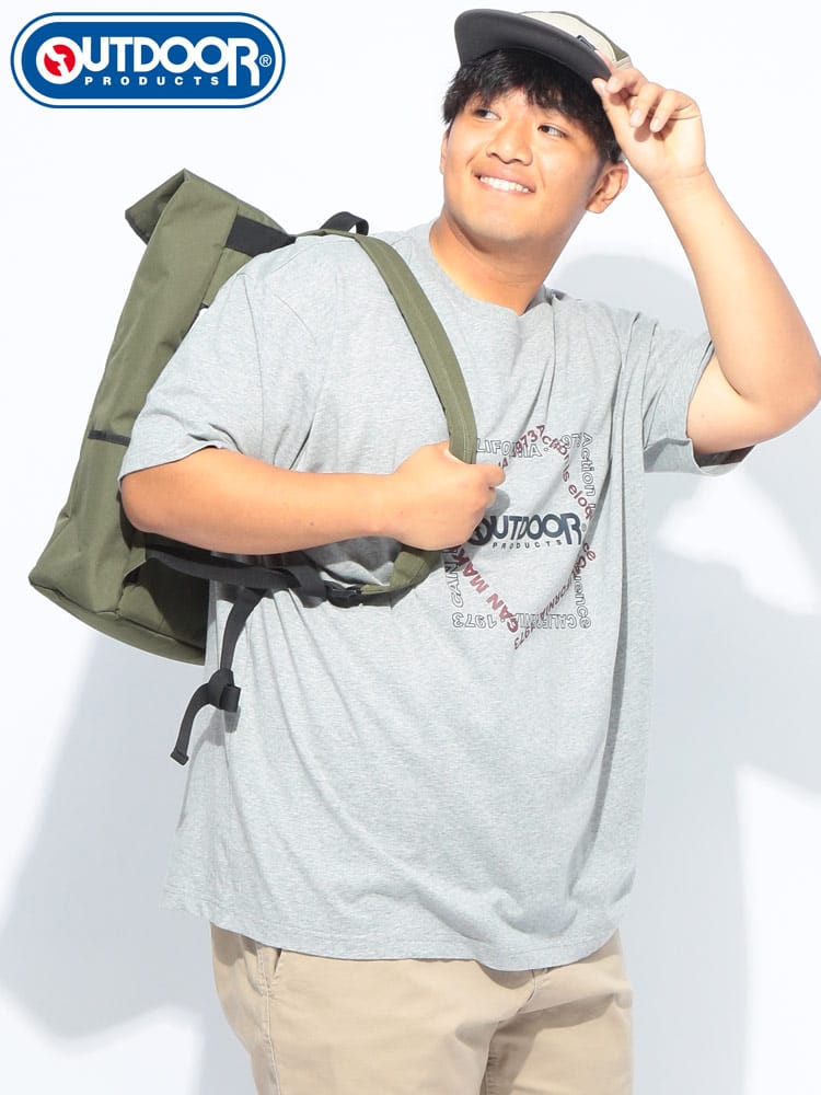 OUTDOOR PRODUCTS (アウトドアプロダクツ) ボックスロゴ クルーネック 半袖 Tシャツ