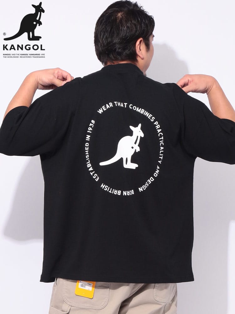 フロントロゴ刺繍 バックサークルロゴ オーバーサイズ クルーネック 半袖 Tシャツ 大きいサイズ メンズ