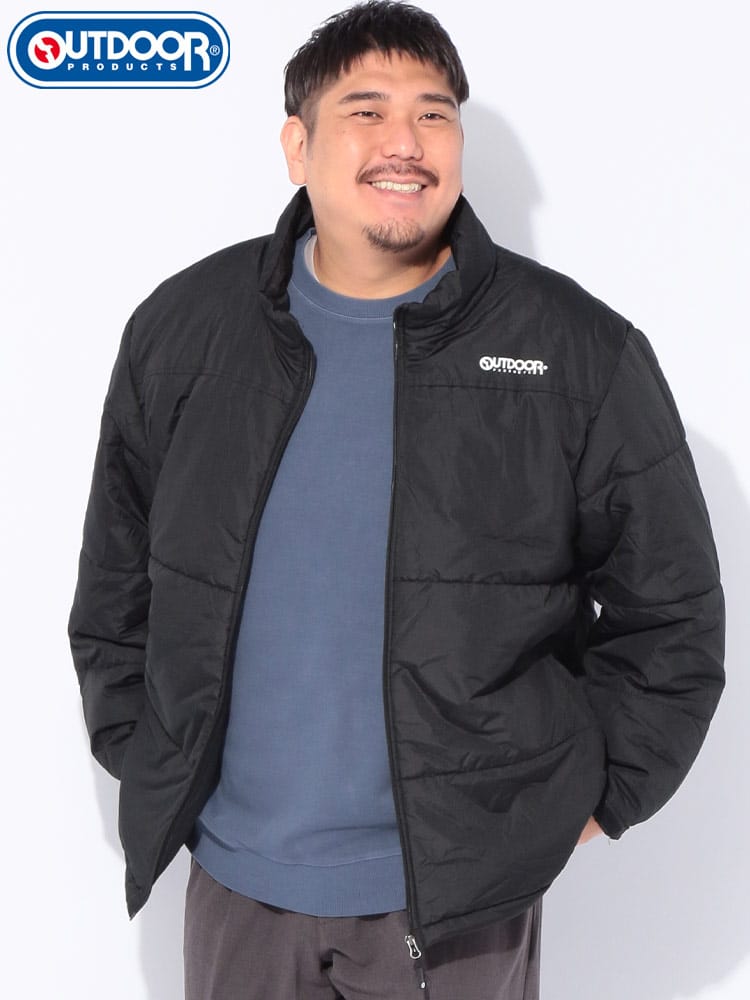 中綿 ジャケット 裏アルミ フルジップ アウター ブルゾン スタンド 防寒 秋 冬 大きいサイズ メンズ