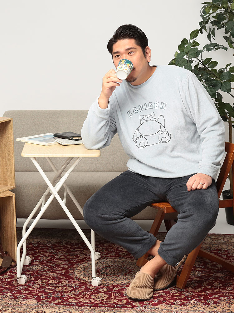 POKEMON ポケモン ルームウェア 上下セット カビゴン フリース