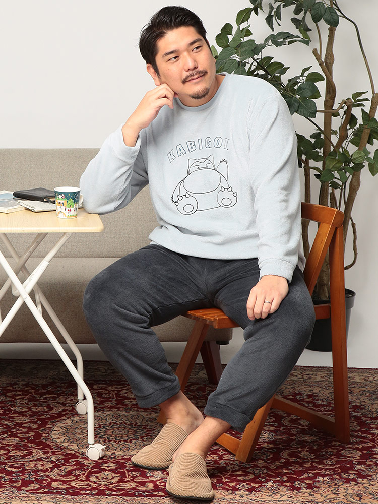 POKEMON ポケモン ルームウェア 上下セット カビゴン フリース