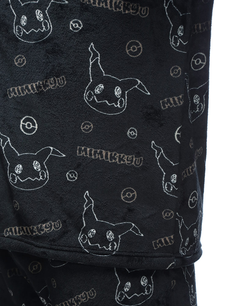 POKEMON ポケモン ルームウェア 上下セット ミミッキュ総柄 フリース