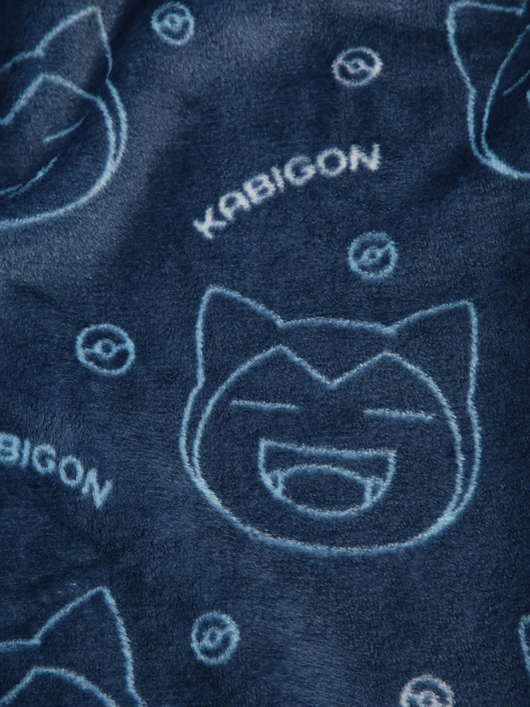 POKEMON ポケモン ルームウェア 上下セット カビゴン総柄 フリース 前