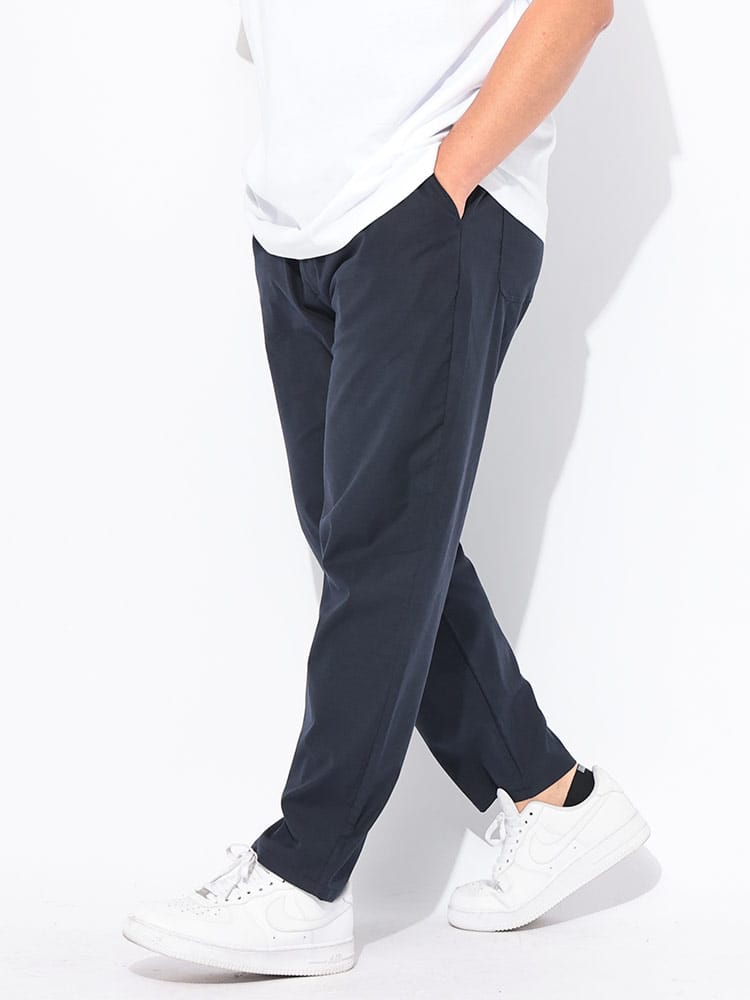 パンツ メンズ 大きいサイズ ヒヤロン 冷感 軽量 ピケストレッチ イージーパンツ ボトムス ロングパンツ 長ズボン 無地  薄手 涼しい 軽い シンプル  春 夏