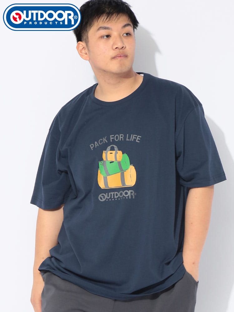 Tシャツ 半袖 ドラムバック メンズ 大きいサイズ ドラムバック トラベルプリント クルーネック カットソー トップス Tシャツ カットソー 涼しい